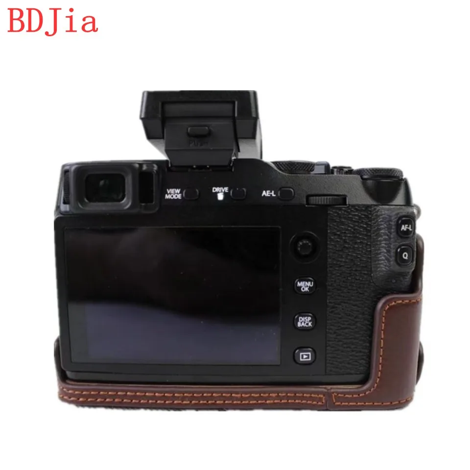 Натуральная Воловья кожа корпуса для половины камеры база Fujifilm XE3 X E3 с отверстием