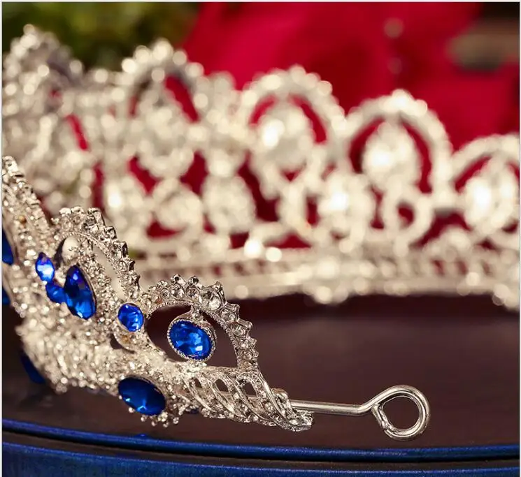 Роскошные Кристаллы свадебное корона сплава свадебная тиара барокко queen King