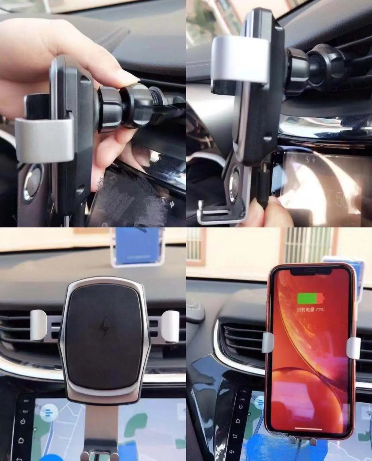 Автомобильное беспроводное зарядное устройство Aotsr с автоматическим зажимом и