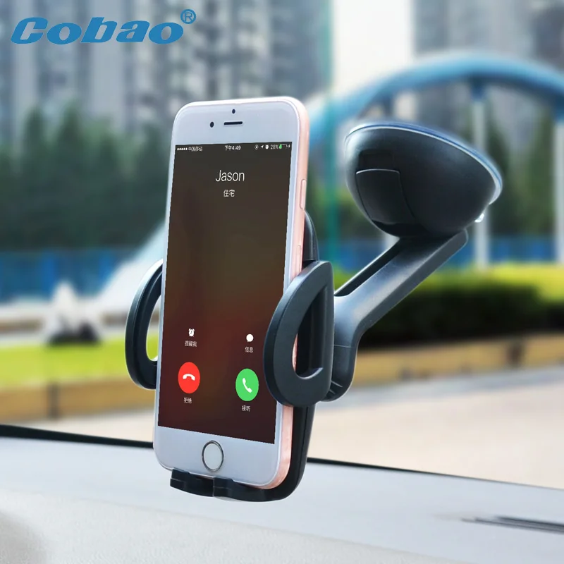 Cobao лобовое стекло держатель для мобильного телефона Подставка 360 регулируемый