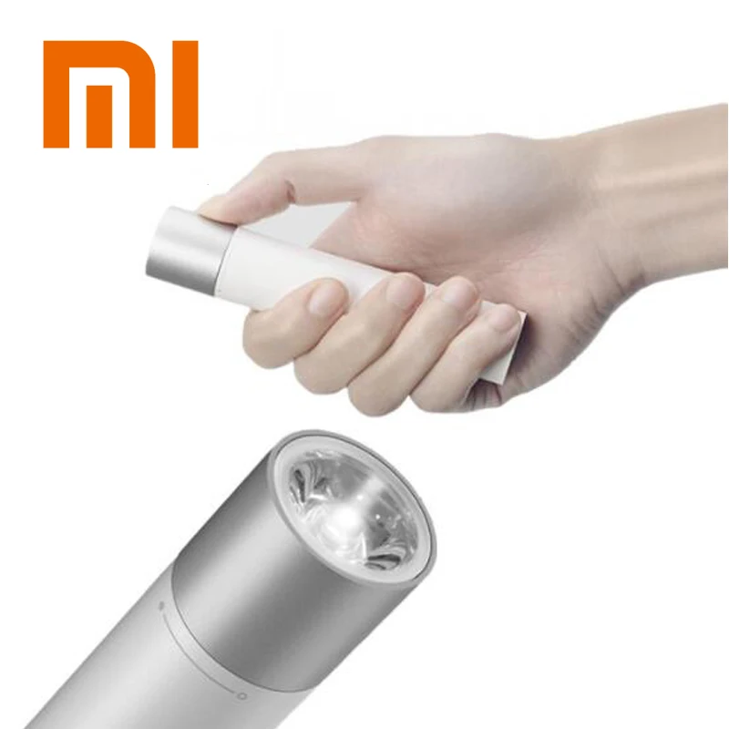 Портативный фонарик Xiaomi, очень простой дизайн, 11 регулируемых режимов яркости, 3350 мАч, литий-ионный аккумулятор, Аварийная зарядка