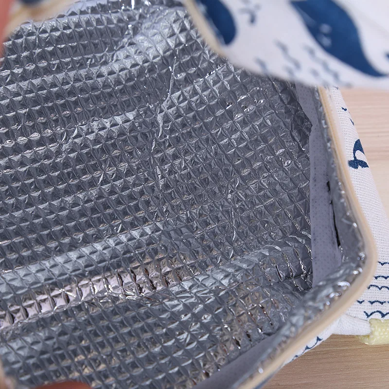 BONAMIE детская термо сумка для обеда портативная Изолированная Холщовая Сумка