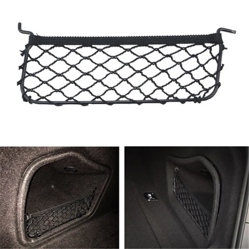 

BBQ@FuKa 1 PCS Rear Trunk Side Pocket Cargo Net Mesh Luggage Net Fit For Audi A4 ABS 2017 2018 Left Side Pocket Cargo Net Mesh