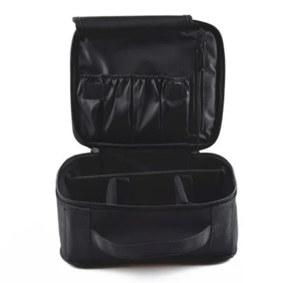 Black velcro RUPUTIN, Брендовая женская профессиональная косметичка для макияжа, для путешествий, для женщин, косметички, Полуперманентная татуировка, для ногтей, многослойная Сумка с инструментами - Цвет: Black velcro