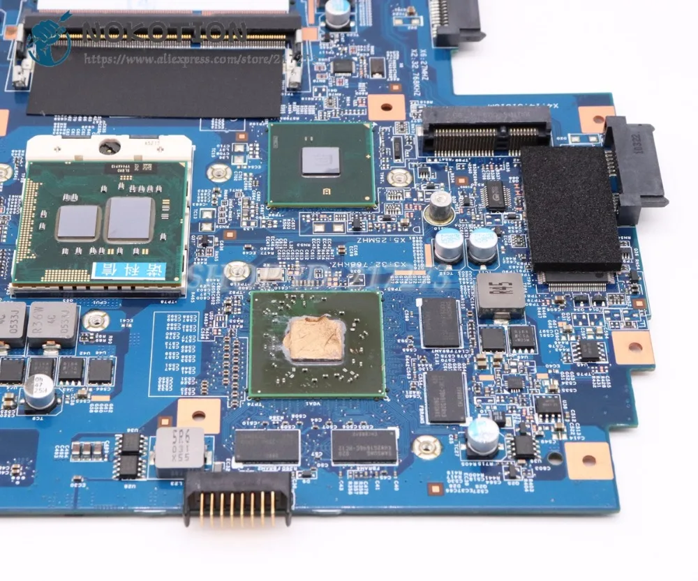 NOKOTION MBPT101001 48.4HN01.01M материнская плата для ноутбука acer 7741 7741G серии HM55 HD5650 1 ГБ Бесплатный процессор