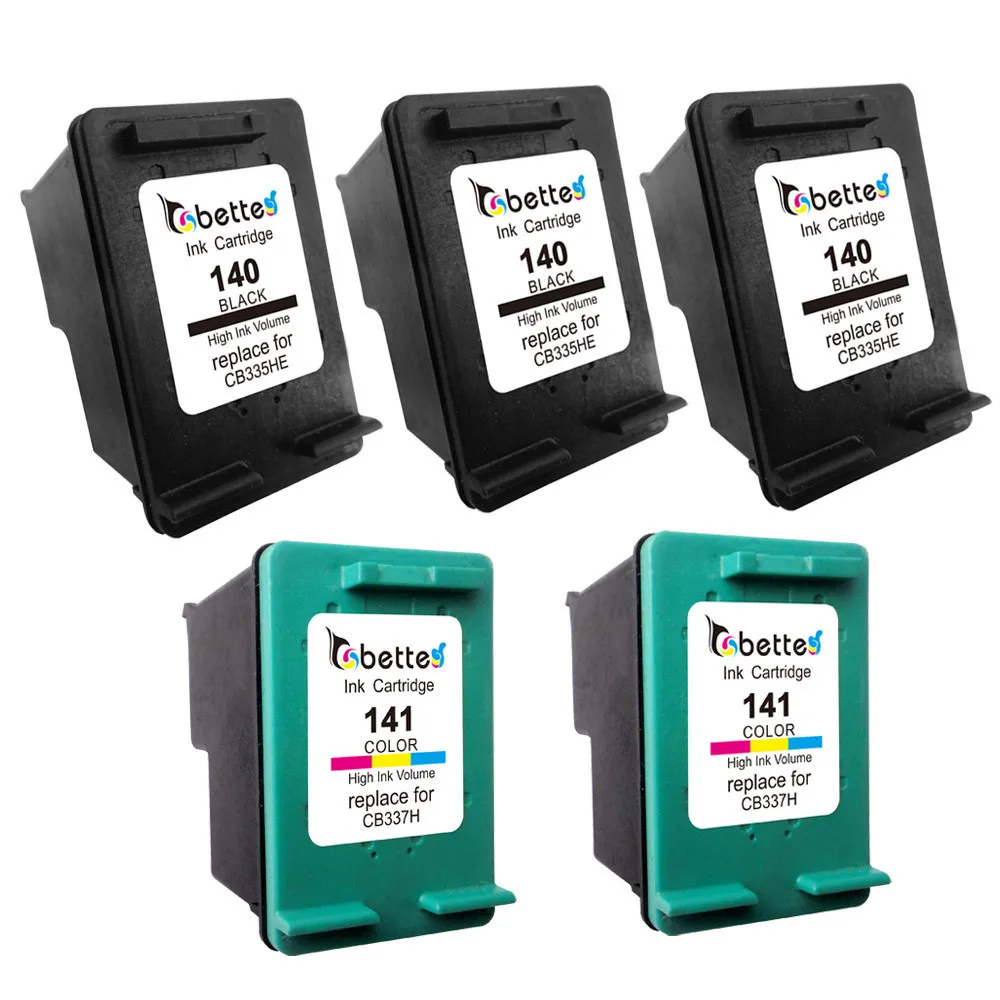5PK замена чернильного картриджа Bette для HP 140 141 Officejet J6405 J6410 J6415 J6424 J6450 J6480 J6488 Deskjet D4263