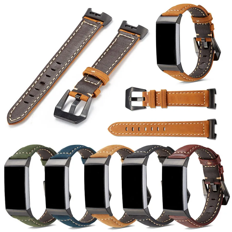 Кожаный ремешок для наручных часов для Fitbit Charge 3 Charge 2 сменный ремешок для наручных часов фитнес-браслет