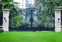 steel security gate  iron gate patio and garden  pre made wrought iron gates