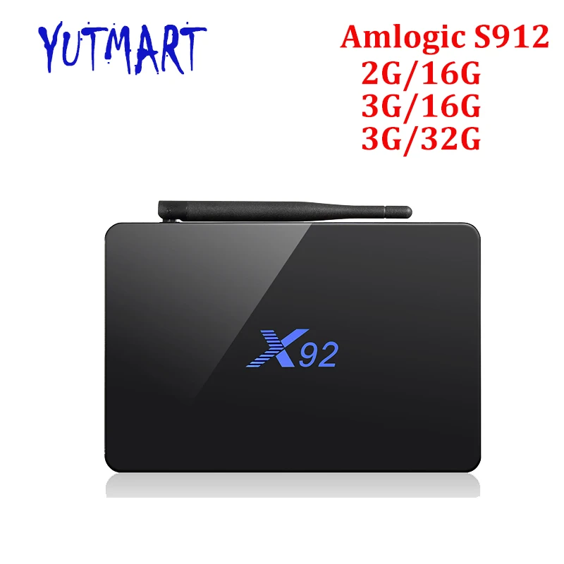 [X92] ТВ-приставка 3 ГБ 32 Восьмиядерный процессор Amlogic S912 2 4 ГГц/5 8 ГГц WiFi HD