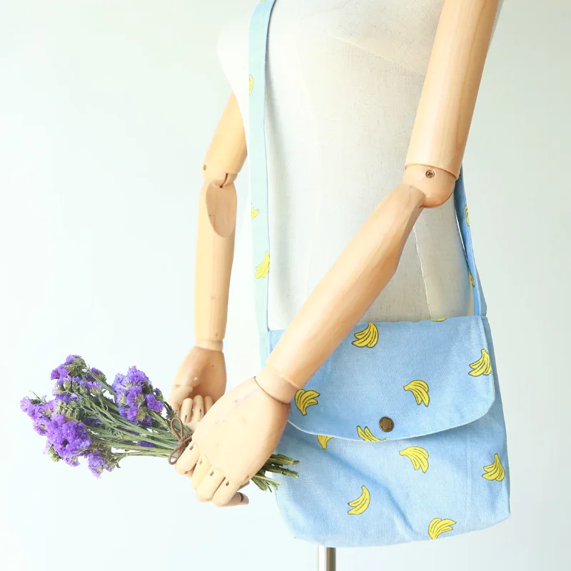 Синяя хлопковая льняная летняя эко сумка для ключей мессенджер через плечо с