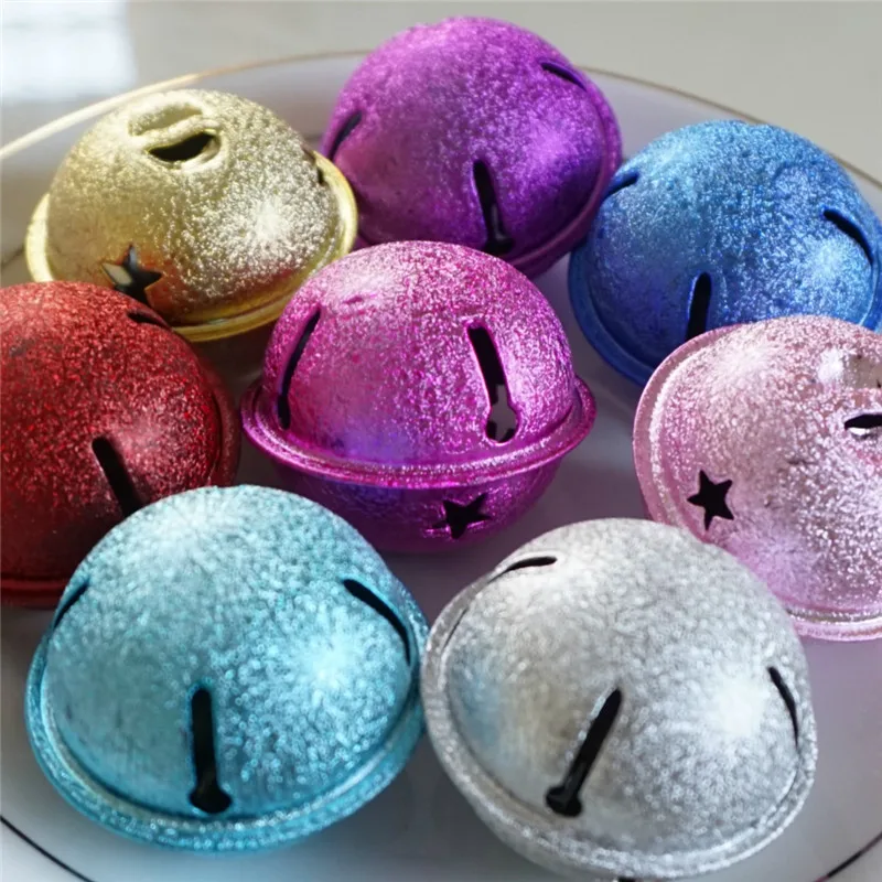 10PCS/LOT Matte Star Jingle Bell Pendant Decor DIY Christmas Tree Gifts party decorations | Дом и сад