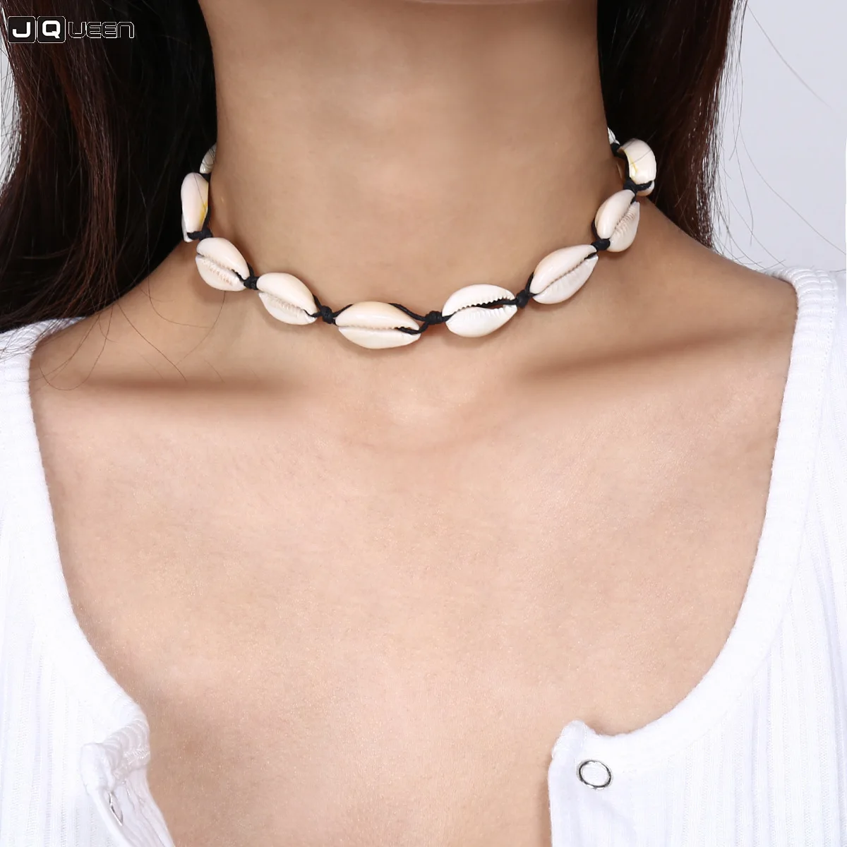 Женское Ожерелье чокер Boho Sea Shell простое ожерелье из натуральной раковины для