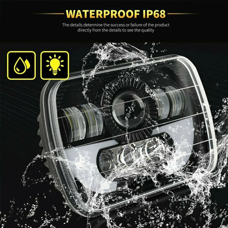 OKEEN 60 Вт прямоугольные 7 ''светодиодные фары 6052 6054 H5054 H6054 светодиодные DRL