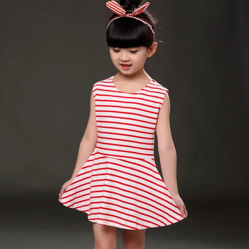 

Fashion 2022 Newborn Baby Girl Toddler Infant Stripe Princess Dress Summer Outfit Girls Dresses 1-4Y Vestidos Bebe Kids Clothes