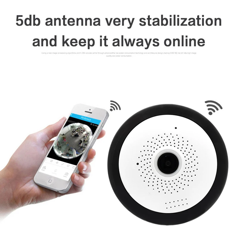 Wistino WIFI IP камера рыбий глаз 960P панорамный радионяня Беспроводная мини 360 градусов