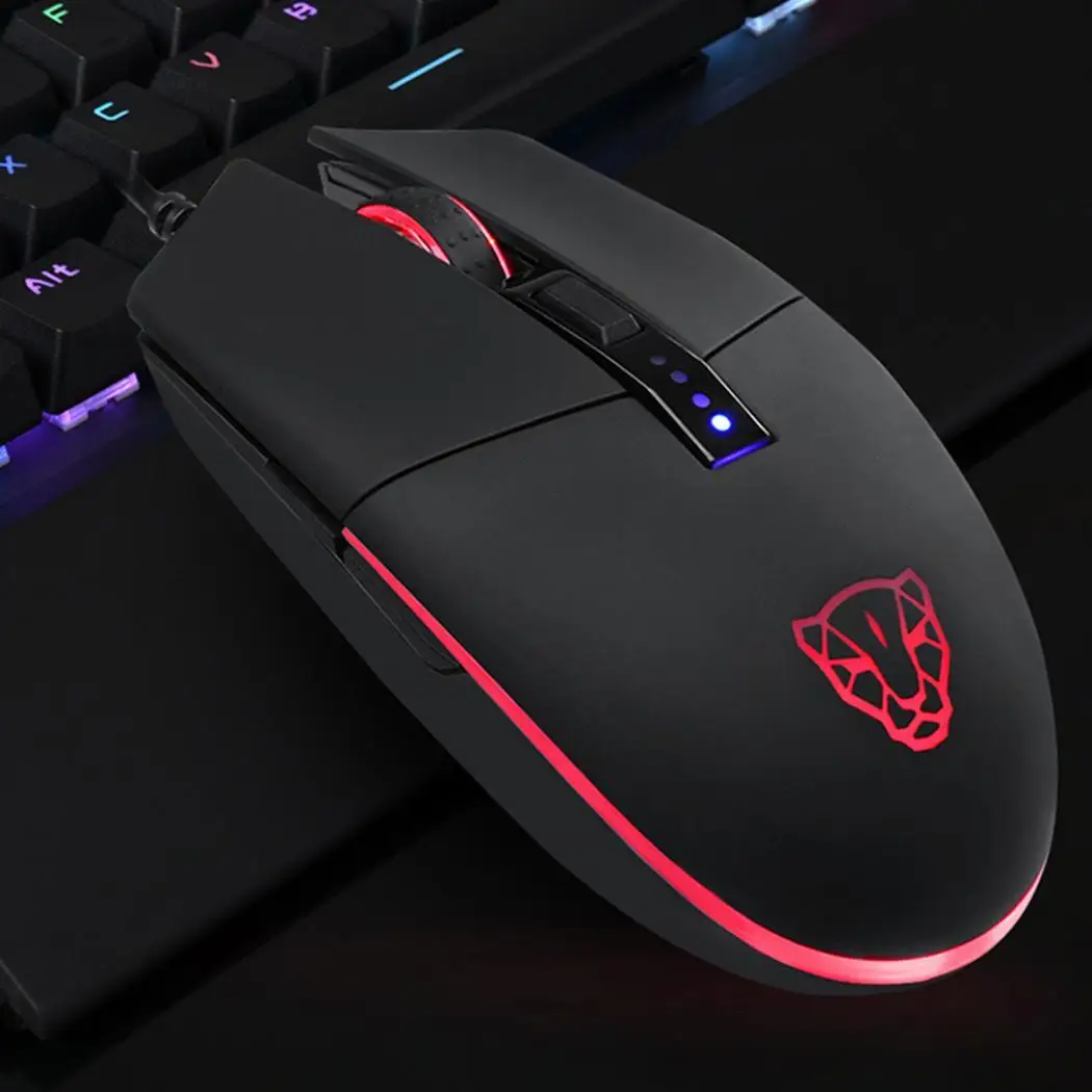 MOTOSPEED V50 Киберспорт игровая проводная мышь 4-х скоростной Точек на дюйм 1x переключения RGB мыши с подсветкой 60IPS 20g для настольного компьютера 6400 кадров/сек