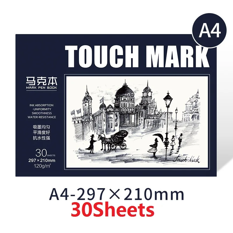 1 шт. Touchmark B5 A4 A3 Mark Sketchbook художника Акварельная бумага эскиз книга масляная пайка
