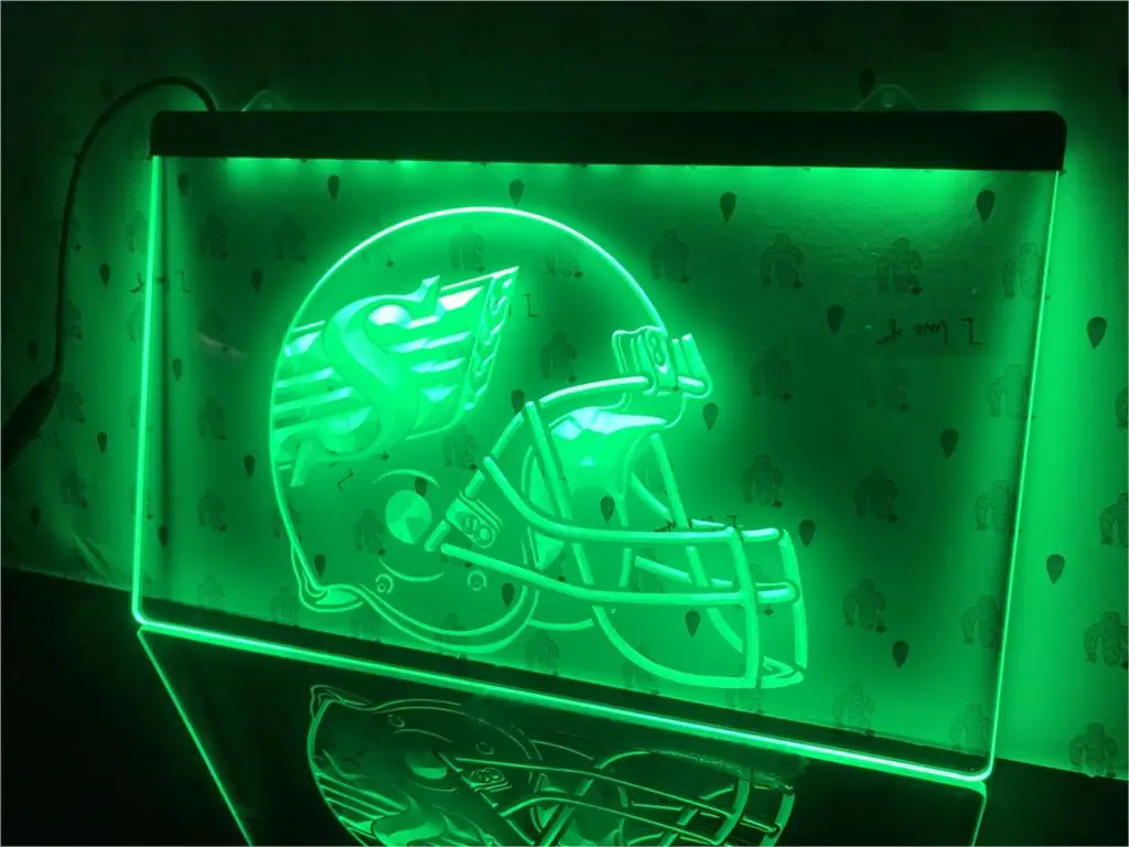 B441 Саскачеван шлем Рафрайдерс светодиодный неоновый светильник