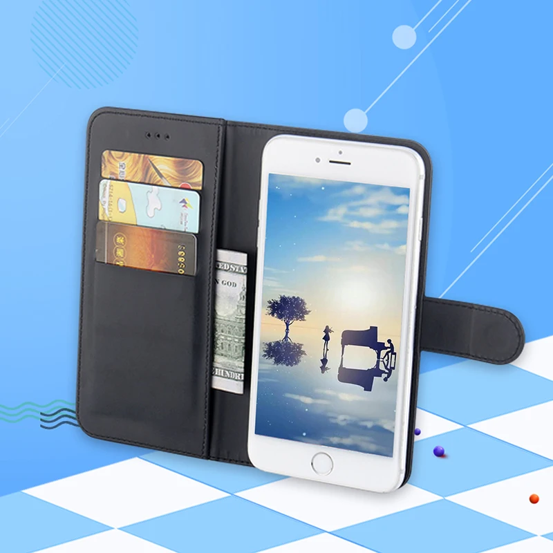 Alesser для BLUBOO S8 Plus кожаный чехол с откидной крышкой Стикеры мобильного телефона
