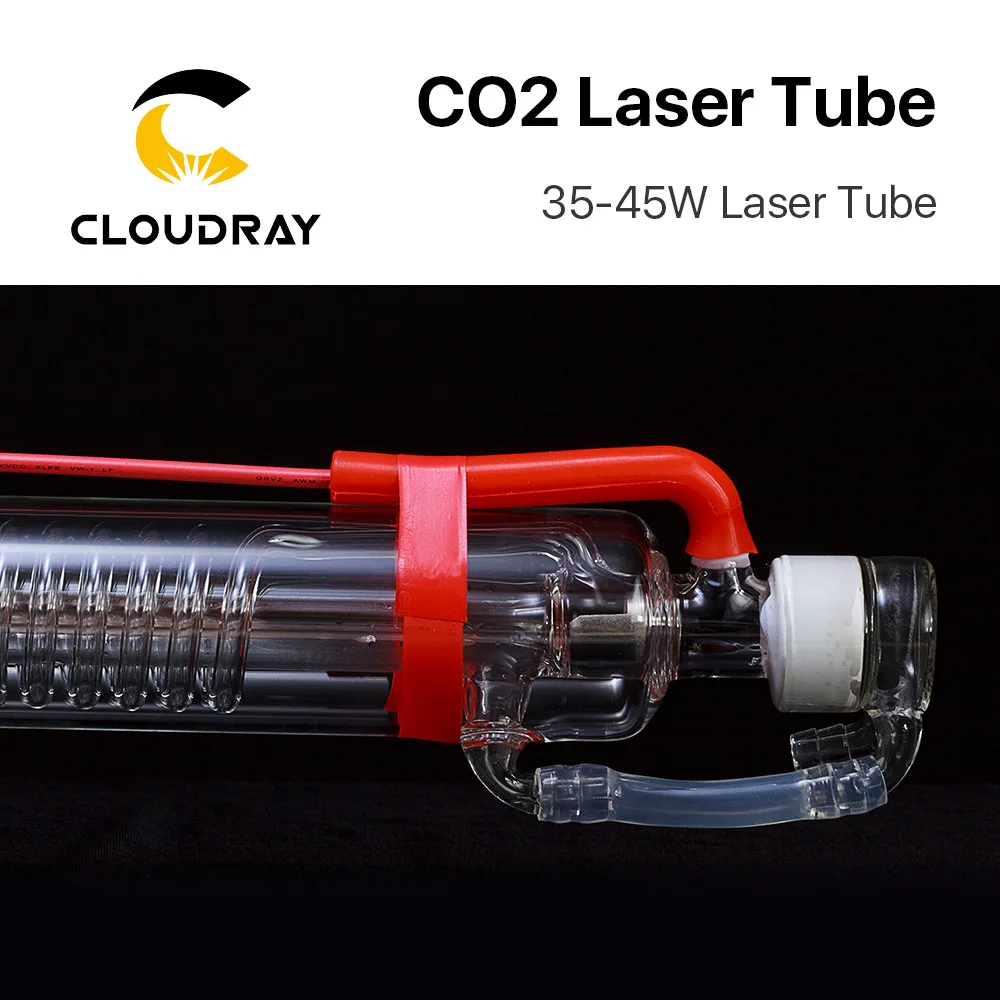 Cloudray Co2 лазерной трубки металлическая голова 700 мм 40 Вт стеклянная труба для CO2 лазерной гравировки, резки