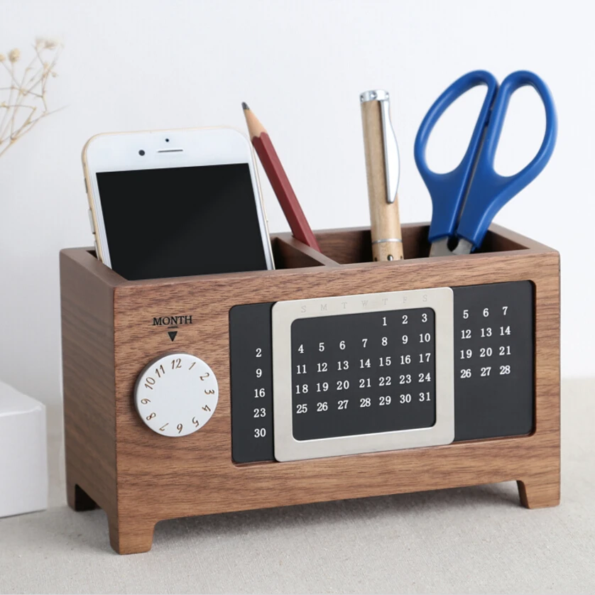 Естественный деревянный стол Коробка для хранения простой Дизайн DIY