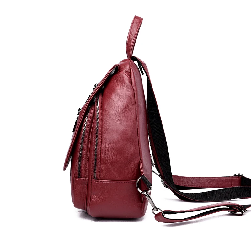 Женский кожаный рюкзак школьный для девочек 2019 | Багаж и сумки