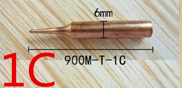 5 шт./лот 900M T 1C Красный наконечник для пайки из чистой меди Hakko 936 FX 888D Saike 909D 852D + 952D