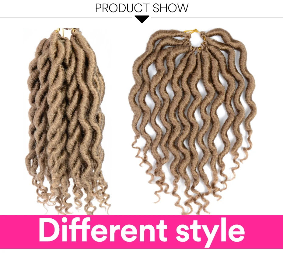 SAMBRAID вязанные волосы плетение богиня косички с faux locs Curly чистый цвет Твист