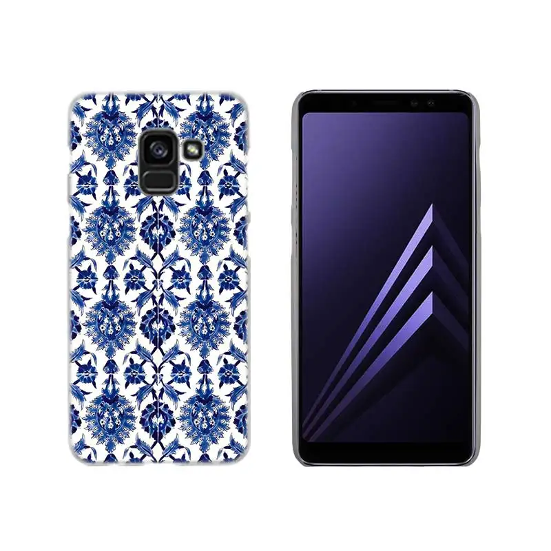 Китай(материк) Цветочный Узор Жесткий чехол для Samsung Galaxy A7 A6 A8 плюс A9 A3 A5 A30 или A20 A50 A60 A70