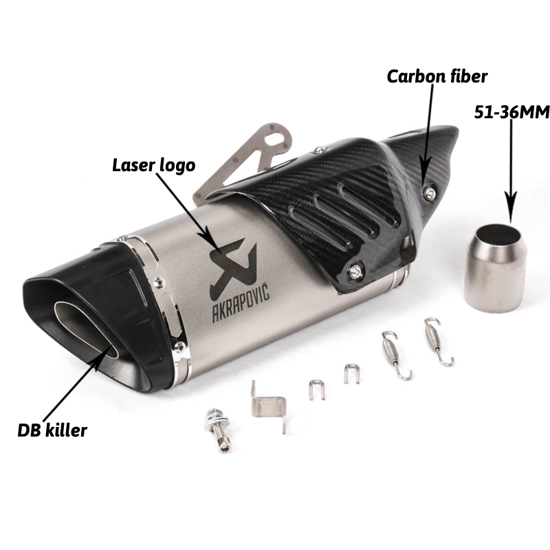 Мотоцикл Akrapovic выхлоп Escape для R1 R6 R3 Z900 KTM390 K8 модифицированный Uiversal мотоцикл лазерный скутер углеродный глушитель наклейка