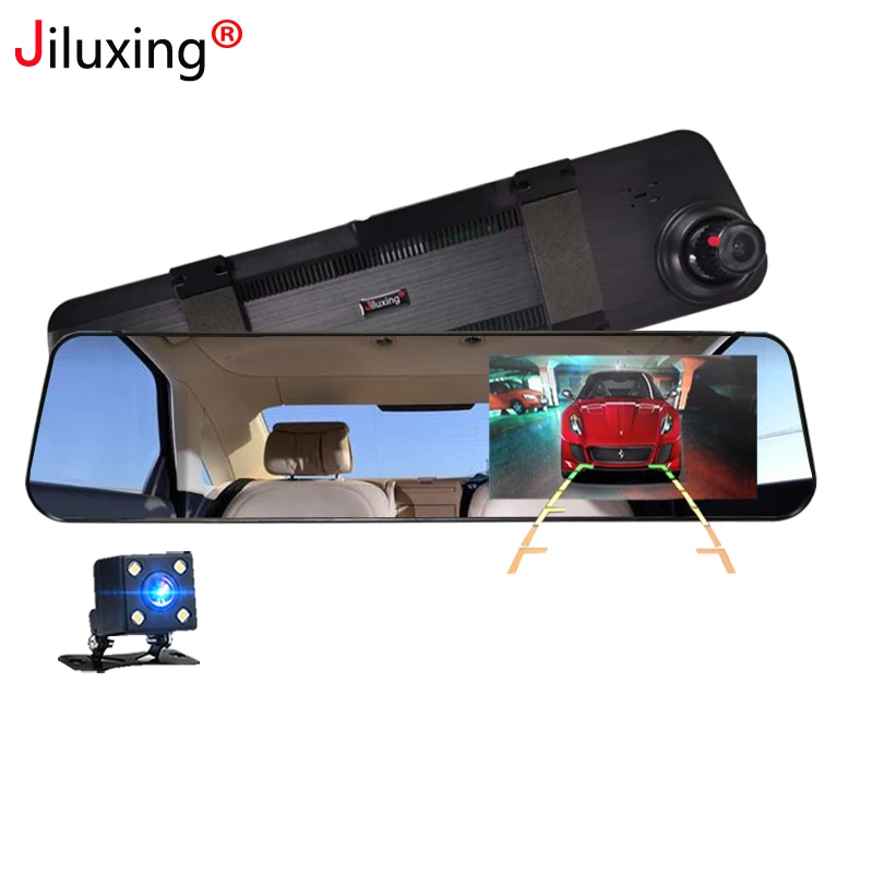 Jiluxing H12S Автомобильный видеорегистратор FHD 1080P Автомобильная камера зеркало 4 3