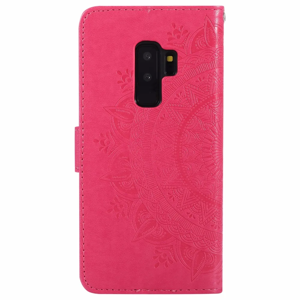 Чехол книжка zeallion для самсунга S3 S4 S5 mini S6 S7 Edge S8 S9 Plus из тисненой кожи с цветком и
