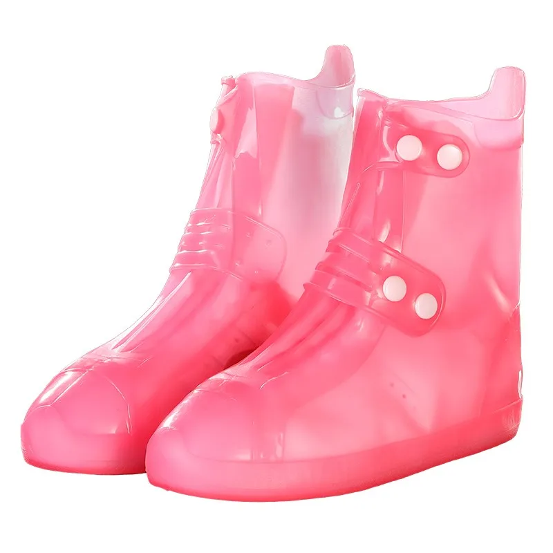 Women and Man PVC Integral Mould Waterproof Reusable Rain Shoes Covers Rain Boot Anti-skid Wear Outdoor Shoes Covers LP262