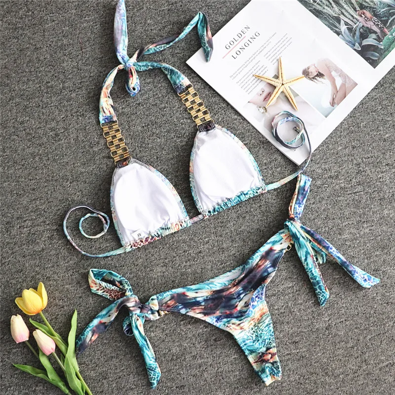 Bikinx бикини со змеиным принтом mujer купальный костюм треугольный сексуальный женский купальник пуш-ап купальник женский купальный костюм микро бикини Новинка