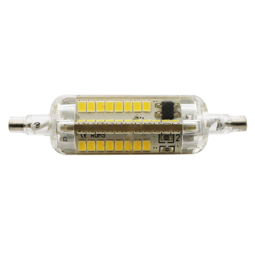 

10X New Silicone Waterproof R7S LED Lamp light Bulb 5W SMD2835 78mm LED R7S Light AC220V Energy Saving Replace Halogen Light