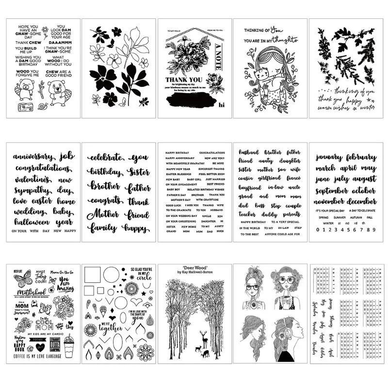 1 шт. месяц Сделай Сам силиконовый прозрачный штамп цепляющее тиснение для
