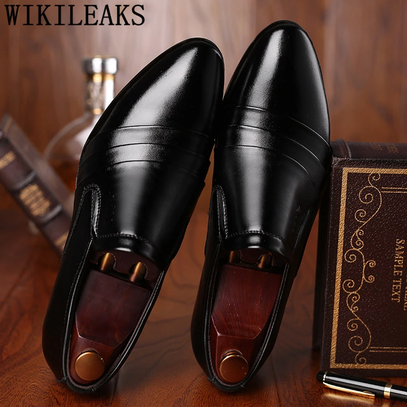 Мужские туфли-оксфорды Wikileaks элегантная модель деловые лоферы без застежек для
