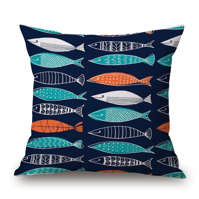 ZXZXOON декоративный чехол для подушки с изображением животных рыбок полиэстера
