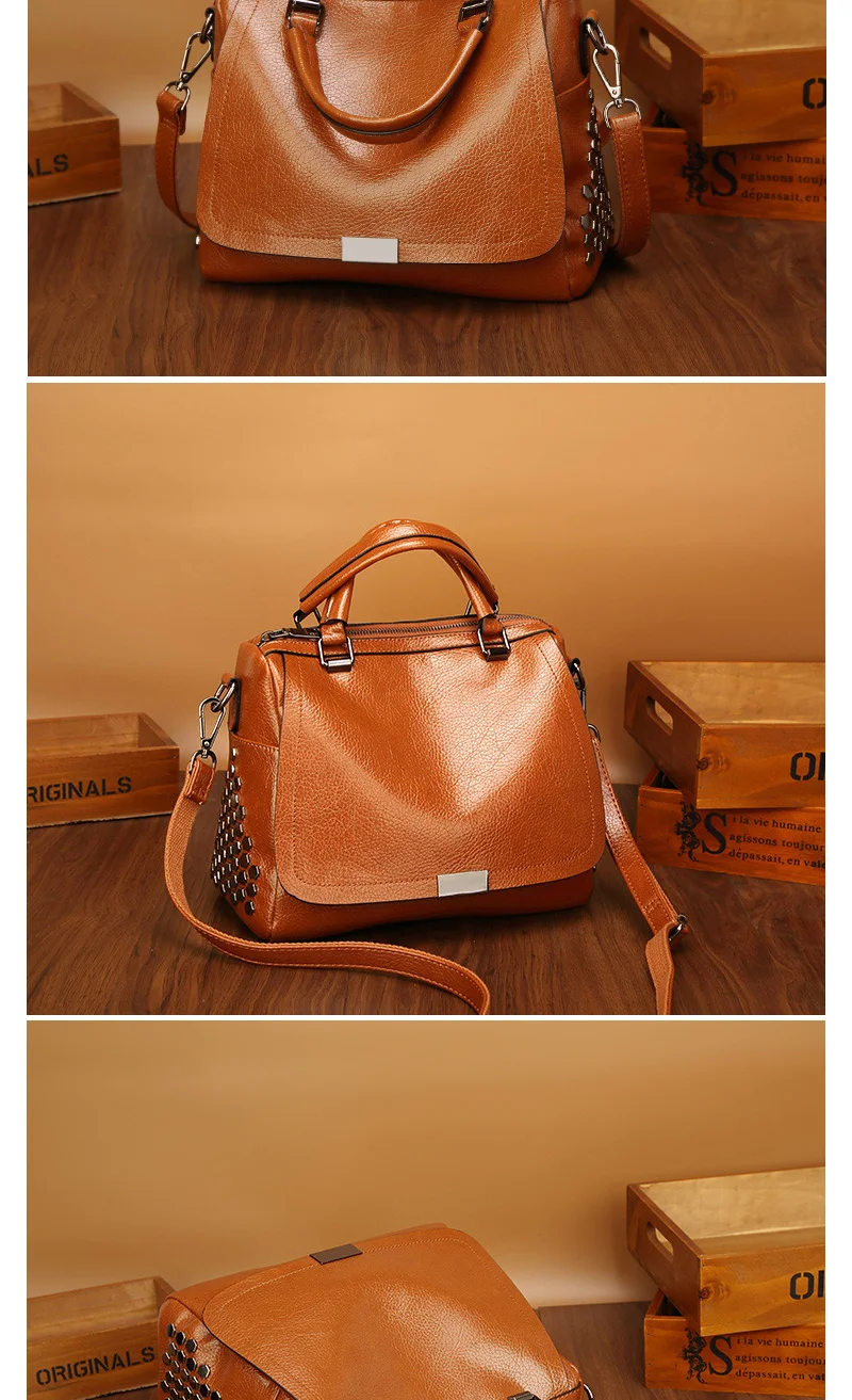 Сумка Для женщин сумка модные мягкие заклепки блестками Crossbody сумки для Для женщин Зеленые кожаные сумки женские Повседневное Tote
