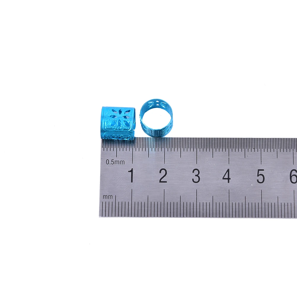 100 шт. 10*10 мм алюминиевый страшные косички для волос бусины дредов регулируемый