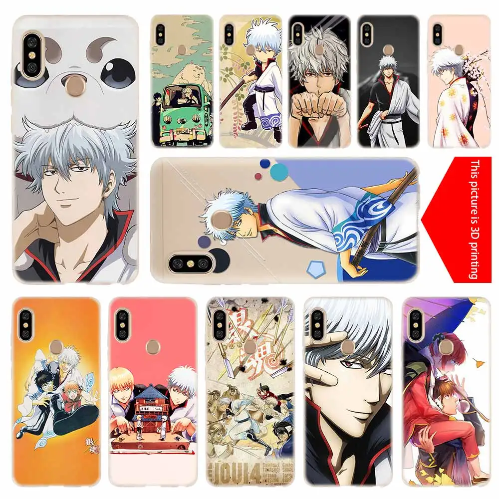Силиконовый прозрачный мягкий чехол GINTAMA из ТПУ для Xiaomi Redmi Note 10 9 8 7 6 5 Pro Max 10S 9T 8T 9S