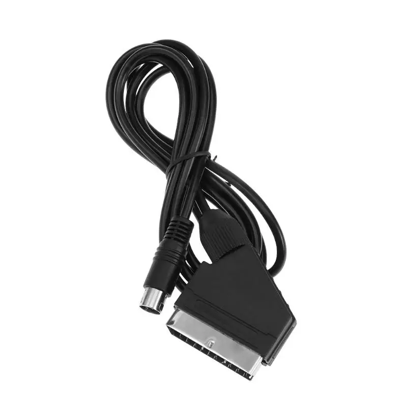 Черный 1 8 м RGB/RGBS SCART OFC адаптер кабель для игровой консоли SEGA MD2 RGB Scart | Электроника