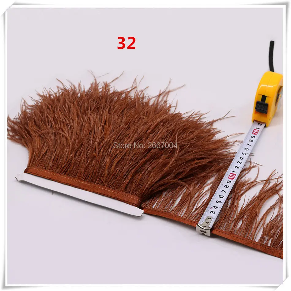 Оптовая продажа 10 метров-Высококачественная натуральная Страусиная лента 4-6