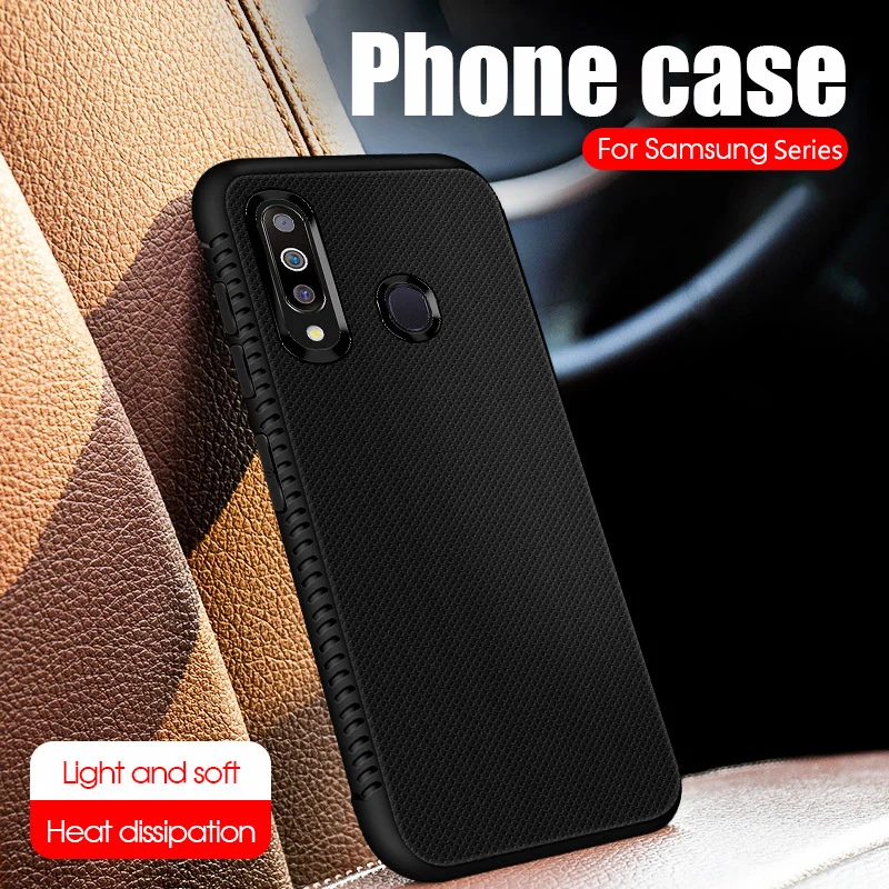 Soft Carbon Fiber Case For Samsung A70 A50 A40 A30 A20 A10 S8 S9 S10E Plus Heat Dissipation Cover Galaxy J4 J6 A6 A7 A8 A9