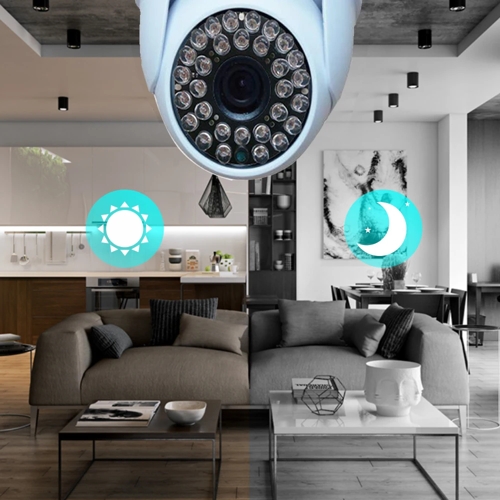 Zensmin H.265 2.0MP IP купола CCTV Камера Крытый 1080 P 48 В poe системы безопасности дома 24 часа