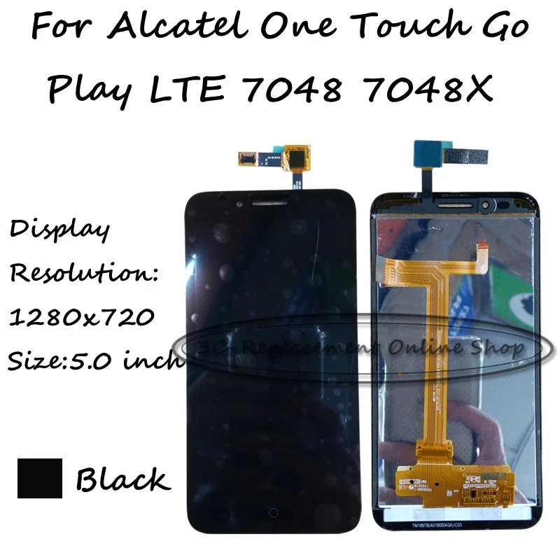 Черный/белый цвет для Alcatel One Touch Idol LTE 7048X 7048 ЖК дисплей Дисплей + кодирующий
