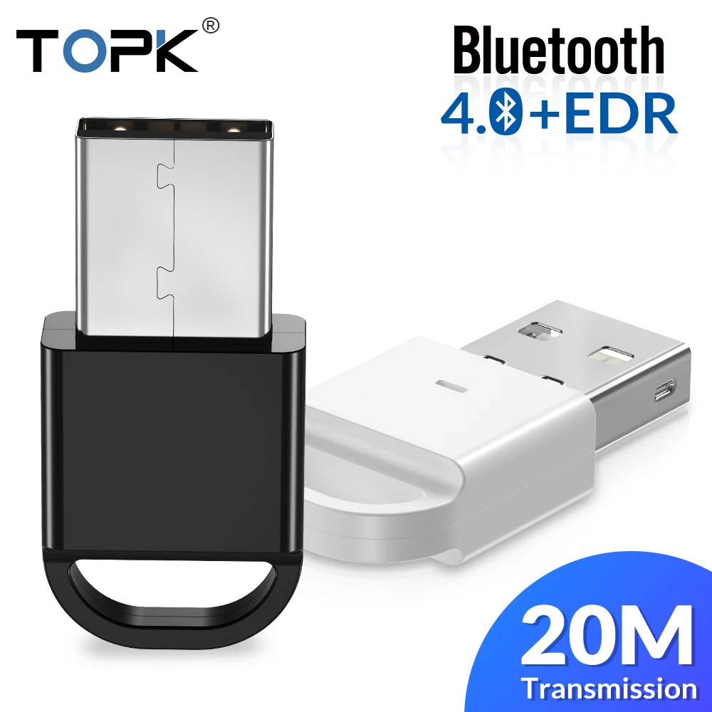 TOPK USB Bluetooth MINI 4 0 Ключ адаптер передатчик приемник для компьютера ПК PS4 динамик