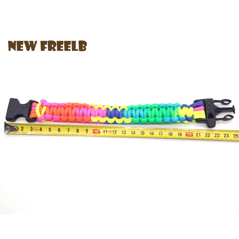 Новое поступление ЛГБТ Радужный Паракорд браслет выживания цвета ручной работы