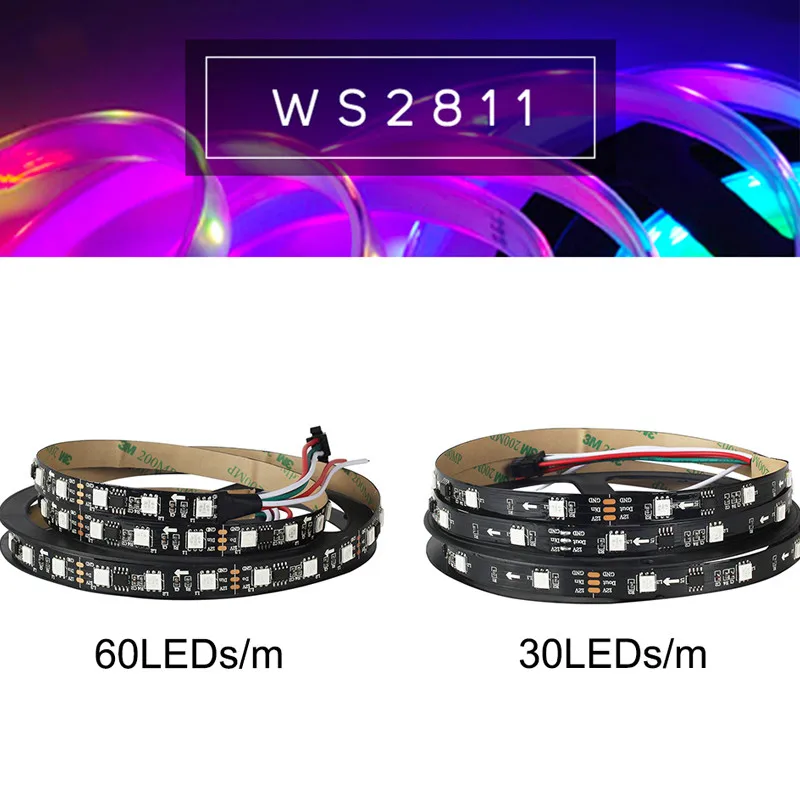 Индивидуально Адресуемая Светодиодная лента WS2812B WS2811 WS2815 WS2813 WS2818 30/60