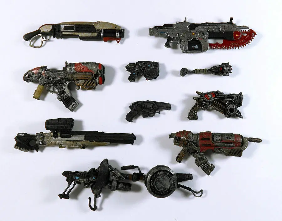 3 шт много случайного оружия для 7 &quotСолдат фигурка SGUN|gears of war weapon|gears wargears neca |